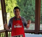 Man wins Frank's Red Hot cooler and grill kit