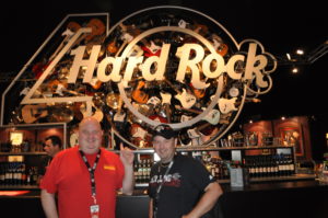 Tom Cavalli and friend at Hard Rock Live