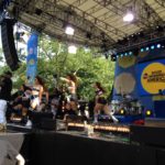 50 cent performing live on a stage for Good Morning America