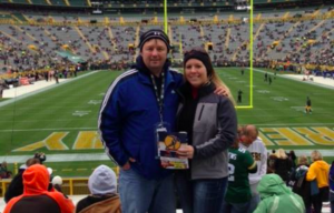 Tom and Leigh Cavalli at Green Bay game