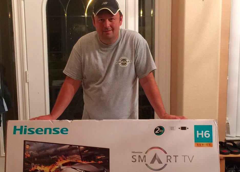 My first large TV win