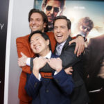 Picture of Bradley Cooper, Ed Helms and Ken Jeong at the Hangover Part III premiere