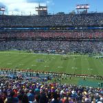 Inside the packed Titans stadium overlooking the field